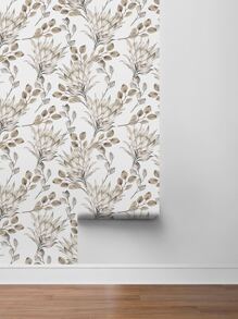 1 rollo de papel tapiz autoadhesivo con patrón de hojas de acuarela reforzado, impermeable y a prueba de humedad para decoración de pared en sala de estar y dormitorio, con estampado de arte. Disponible en tres tamaños: 11.81X47.24/11.81X118.11/11.81X196.85 pulgadas. Adhesivos decorativos de renovación, paneles de pared, papel tapiz, decoración de primavera para refrescar su hogar, adhesivos de decoración de ramas - Multicolor - Ver 6