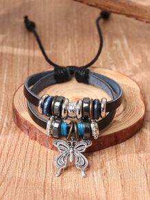 Hạt trang trí bằng bướm quyến rũ lớp vòng tay - Nhiều màu - Xem 2