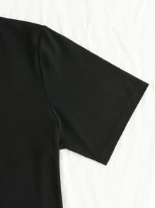 SHEIN LUNE Plus Cactus & Sun Print Tee - Black - View 4