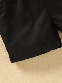 嬰兒豎條紋補丁貼口袋襯衫和短褲 - 彩色 - 查看 3