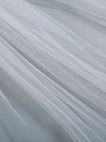 1pc Ll-397-White Simple & Romantic And Elegant Bridal Wedding Veil - White - View 4