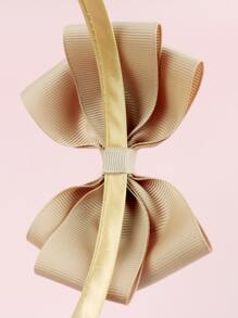 Toddler Girls Bow Decor Hair Hoop - Brown - View 2