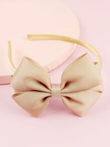 Toddler Girls Bow Decor Hair Hoop - Brown - View 3