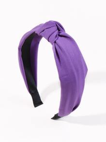 Diadema unicolor con diseño de nudo - Morado - Ver 1