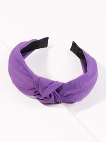 Diadema unicolor con diseño de nudo - Morado - Ver 2