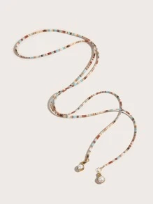 人造珍珠裝飾繩帶腰帶 - 彩色 - 查看 3