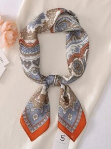 Scroll Print Bandana - Multicolor - View 1