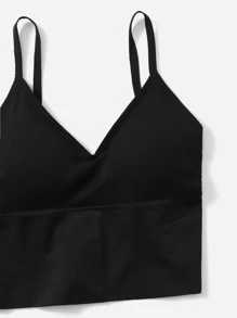 Easithlete 2 piezas Sujetador deportivo soporte medio de canalé con tira cruzada - Multicolor - Ver 3