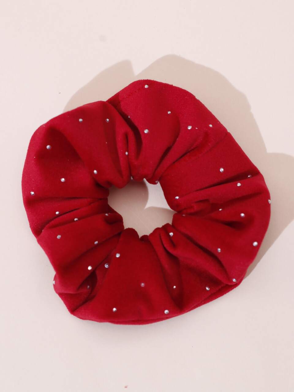 1pc Velvet Rhinestone Hair Scrunchie Coil, Elegant Retro Design For Women, Suitable For Any Occasion, Hair Accessories, Scrunchy Hair Ties Scrunchies Ponytail Head Accessories Elastic Band Hair Rubber Bands,Festival,Party