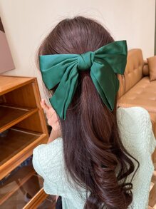 DAZY 纯色蝴蝶结发夹 可爱情人节爪夹 发夹 发卡 - 綠色 - 查看 2
