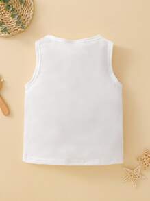 SHEIN Playful Pals 小男孩3入組純色背心