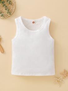 SHEIN Playful Pals 小男孩3入組純色背心