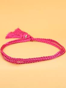 Cinturón de cordón con diseño de fleco - Rosa Fucsia - Ver 2