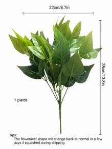1 manojo de 13.8 pulgadas de eneldo verde artificial con 7 ramas, rama de hojas artificiales sin maceta para decoración de mesa en el hogar, plantas falsas, decoración de otoño, habitación, escritorio, decoración del jardín, decoración de la habitación, San Valentín, regalo