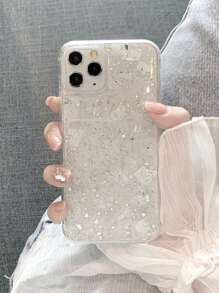 箔裝飾透明手機殼，適用於 iPhone 11、iPhone 13、iPhone 14 Pro Max - 銀色 - 查看 3