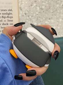 Hộp đựng đồ dễ thương Thiết kế hình chú vịt hoạt hình dễ thương Tương thích với Airpod Kawaii - Nhiều màu - Xem 2