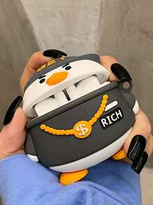 Hộp đựng đồ dễ thương Thiết kế hình chú vịt hoạt hình dễ thương Tương thích với Airpod Kawaii - Nhiều màu - Xem 4