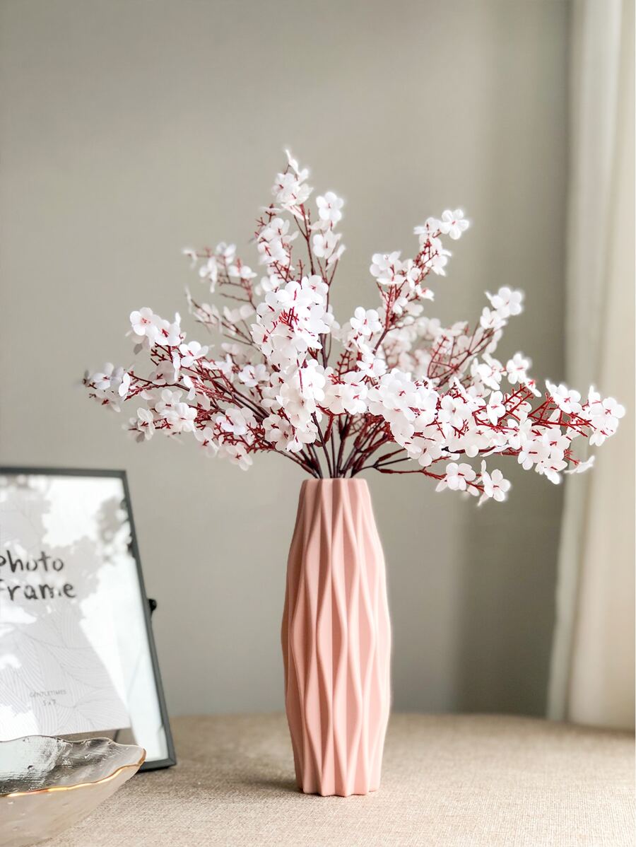 1/3 bó hoa nhựa nhân tạo, hoa anh đào nhân tạo, hoa baby's breath, bó hoa nhân tạo hiện đại dùng trang trí nhà cửa, cây giả, đồ trang trí mùa thu, phòng, bàn làm việc, đồ trang trí sân vườn, đồ trang trí phòng, ngày lễ tình nhân, quà tặng sinh nhật tốt nghiệp trở lại trường học đồ dùng học tập - trắng - Xem 1