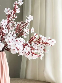 1/3 bó hoa nhựa nhân tạo, hoa anh đào nhân tạo, hoa baby's breath, bó hoa nhân tạo hiện đại dùng trang trí nhà cửa, cây giả, đồ trang trí mùa thu, phòng, bàn làm việc, đồ trang trí sân vườn, đồ trang trí phòng, ngày lễ tình nhân, quà tặng sinh nhật tốt nghiệp trở lại trường học đồ dùng học tập - trắng - Xem 5