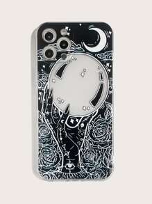 Ốp lưng hình hành tinh và mặt trăng, tương thích với iPhone phiên bản quốc tế, không phải phiên bản nội địa. - màu đen - Xem 1