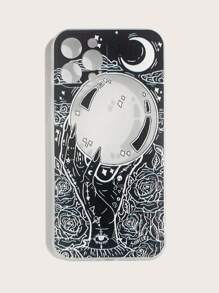 Ốp lưng hình hành tinh và mặt trăng, tương thích với iPhone phiên bản quốc tế, không phải phiên bản nội địa. - màu đen - Xem 3