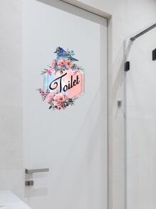 Flower Print Wall Sticker,Stickers,Wall Decal, Vinyl Decal For Home Decorations,Spring Decoration Items Refresh Your Home,Rama Decoration Stickers Gifts Birthday Graduation - Multicolor - View 4