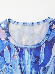 Boys Marble Print Tank Top - Blue - View 7