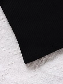 Toddler Girls Ruffle Trim Top & Dalmatian Print Flare Leg Trousers - Multicolor - View 4