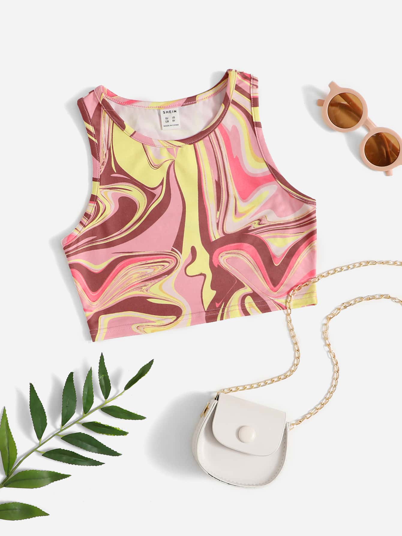 SHEIN Tank Tops & Camis Bé Gái Đá hoa Giải trí - Nhiều màu - Xem 1