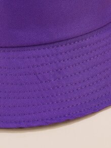 1pc Solid Bucket Hat - Purple - View 3