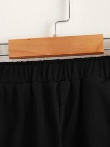 SHEIN Quần short phản quang họa tiết hoạt hình cho bé trai tuổi teen 2 chiếc - màu đen - Xem 8