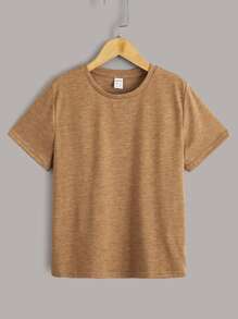 女孩休閒針織圓領短袖t恤3入組 - 彩色 - 查看 3