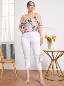 SHEIN Clasi Áo sơ mi Plus Size Hoa Boho - Nhiều màu - Xem 3