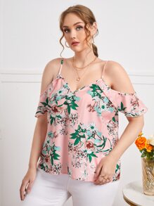 SHEIN Clasi Áo sơ mi Plus Size Hoa Boho - Nhiều màu - Xem 5