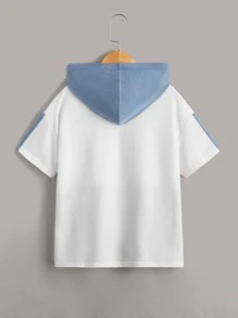 SHEIN Tops con trai Túi Khối Màu Lá thư Giải trí - Nhiều màu - Xem 2