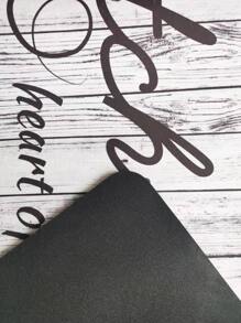 1pc Slogan Graphic Non-slip Kitchen Rug, Modern Polyester Absorb Water Floor Mat For Kitchen - Multicolor - View 2