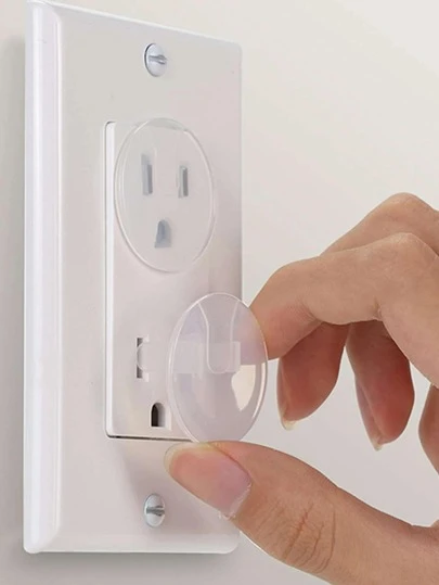 6 Stück Steckdosen Schutzabdeckungen, klare Kunststoff Strom Steckdosen Schutzabdeckungen gegen Stromschlag, für Zuhause, Schule, Büro, Haushalt, Reise, Tasche, Organizer, Aufbewahrung