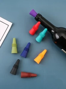 1入組隨機色矽膠紅酒瓶 - 彩色 - 查看 1