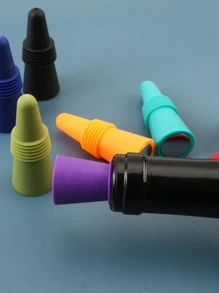 1入組隨機色矽膠紅酒瓶 - 彩色 - 查看 5