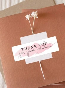 1pc Slogan Graphic Gift Sticker - Multicolor - View 2