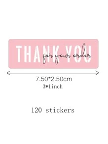 1pc Slogan Graphic Gift Sticker, Rectangle Paper Gift Decoration Sticker For Party Valentine Day - Multicolor - View 3