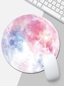 Galaxy Print Round Mouse Pad - Multicolor - View 1