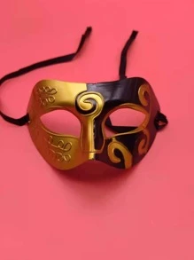 de color combinado Disfraz Máscara de ojo - Dorado - Ver 1