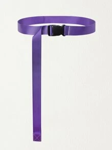 插扣軟帶腰帶 - 紫色 - 查看 1