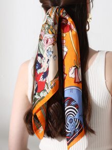 Floral Print Hair Band - Multicolor - View 3