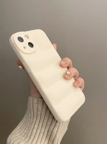 vỏ điện thoại áo khoác trơn màu - Màu be - Xem 5