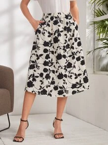 EMERY ROSE Falda con estampado floral - Multicolor - Ver 2