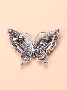 Broche con diamante de imitación con diseño de mariposa