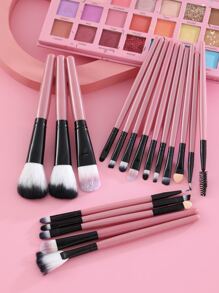18pcs Makeup Brush Set,Brush Set,Makeup Brush Kit,Make Up Brush Set,Make Up Set Complete,Makeup Brush Set,Complete Makeup Kit,Brush Kit,Brushes Makeup Set,Makeup Gift Set,Set - Pink - View 1