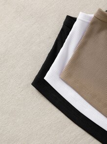 SHEIN Unity 3 piezas Top tank tejido de canalé